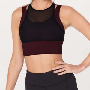 lululemon athletica Black and Burgundy Sports Bra